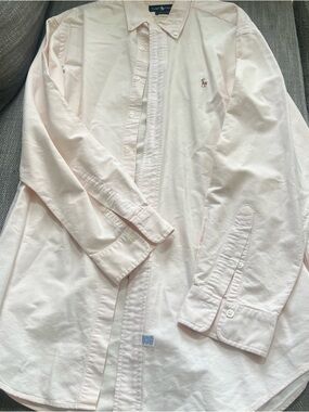 Ralph Lauren Regal 5 Pink Dress Shirt Button Down Long Sleeve 17/34